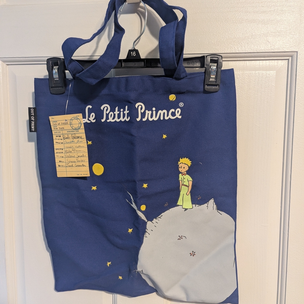 Le Petit Prince Blue Canvas Tote Bag